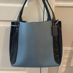 Coach Harmony Hobo in Colorblock with Snakeskin detail
